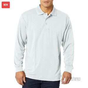 Men's Long Sleeve Performance Polo - Quick Dry Polyester - Tactical Uniform